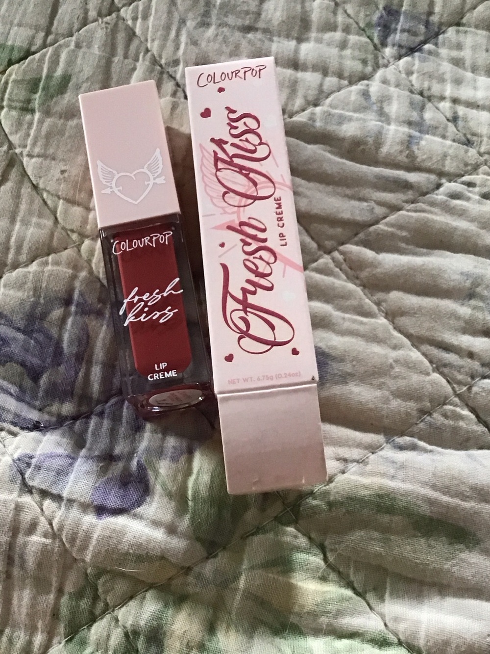New ColourPop Fresh Kiss Lip Creme Date Night — Deep Red Creme